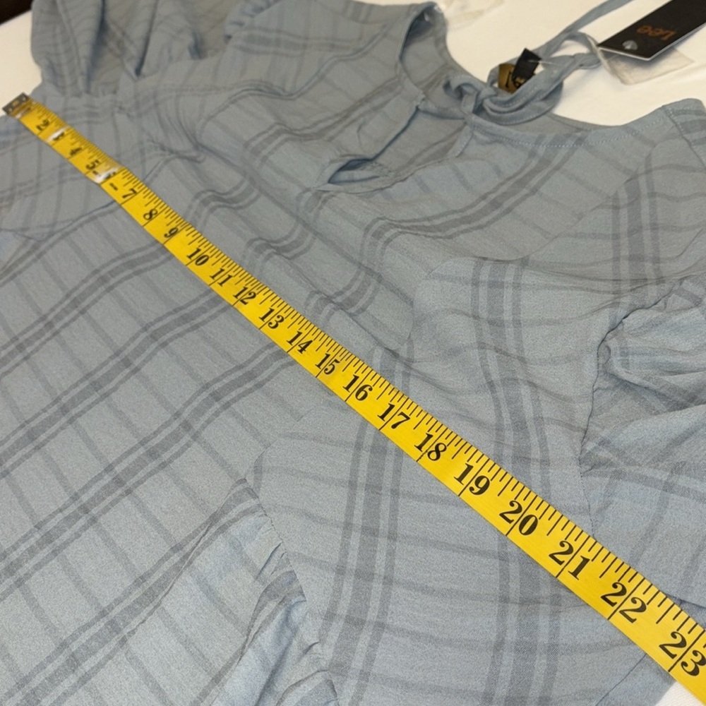 Lee blouse long sleeves w/buttons pullover stripes loose fit keyhole Sz XL NWT - Picture 5 of 9